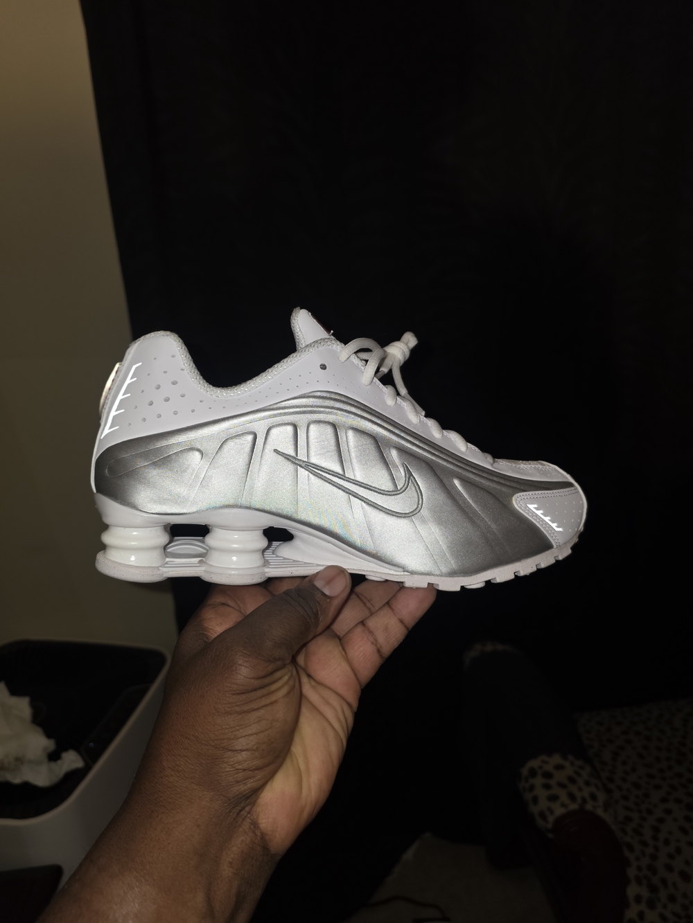 Nike Women's Shox Runner - White and Silver